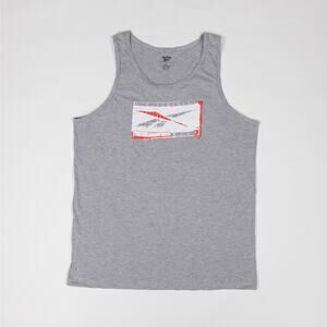 Reebok Men Graphic Tank Gray Size S